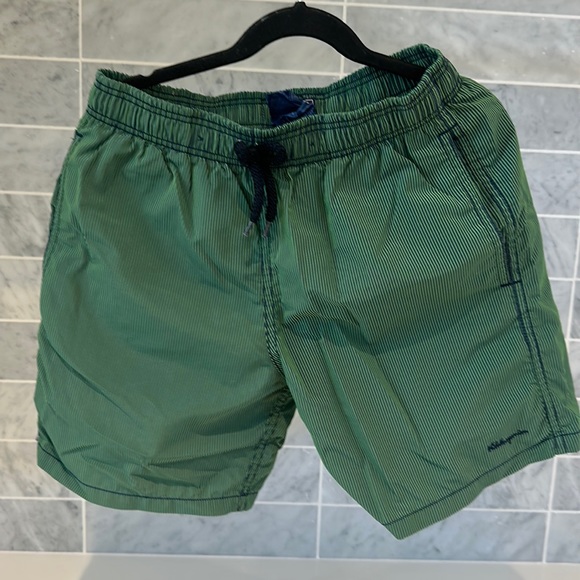 Boys Vilebrequin Swim Trunks size 14ANS in green and navy stripes